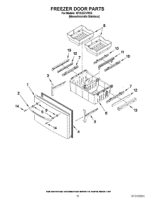 09 - Freezer Door Parts parts for Kitchenaid Refrigerator KFIS25XVMS8 from AppliancePartsPros.com