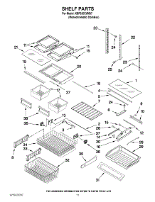 06 - Shelf Parts parts for Kitchenaid Refrigerator KBFS20EVMS7 from AppliancePartsPros.com