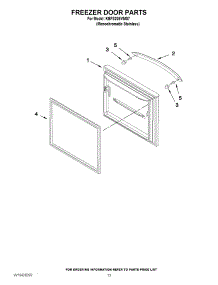 07 - Freezer Door Parts parts for Kitchenaid Refrigerator KBFS20EVMS7 from AppliancePartsPros.com