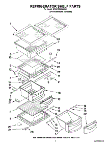 03 - Refrigerator Shelf Parts parts for Kitchenaid Refrigerator KSRS25MWMS03 from AppliancePartsPros.com