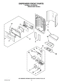 08 - Dispenser Front Parts parts for Kitchenaid Refrigerator KFXL25RYMS1 from AppliancePartsPros.com