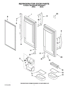 04 - Refrigerator Door Parts parts for Kitchenaid Refrigerator KBFS20EVWH5 from AppliancePartsPros.com
