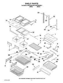06 - Shelf Parts parts for Kitchenaid Refrigerator KBFS20EVWH5 from AppliancePartsPros.com