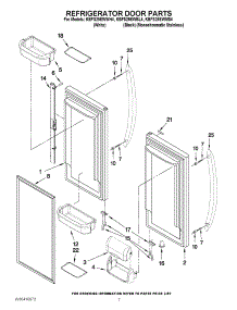 04 - Refrigerator Door Parts parts for Kitchenaid Refrigerator KBFS25EWBL4 from AppliancePartsPros.com