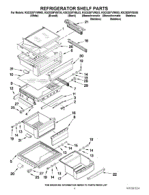 03 - Refrigerator Shelf Parts parts for Kitchenaid Refrigerator KSCS25FVSS03 from AppliancePartsPros.com