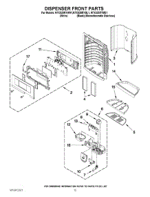 08 - Dispenser Front Parts parts for Kitchenaid Refrigerator KFXS25RYBL1 from AppliancePartsPros.com