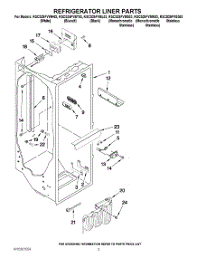 02 - Refrigerator Liner Parts parts for Kitchenaid Refrigerator KSCS25FVBL03 from AppliancePartsPros.com