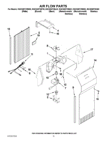 09 - Air Flow Parts parts for Kitchenaid Refrigerator KSCS25FVSS03 from AppliancePartsPros.com