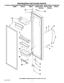 06 - Refrigerator Door Parts parts for Kitchenaid Refrigerator KSCS25FVBL03 from AppliancePartsPros.com