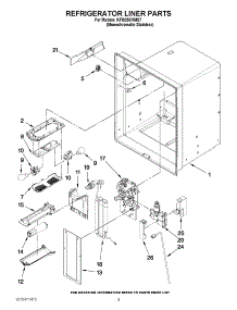 02 - Refrigerator Liner Parts parts for Kitchenaid Refrigerator KFIS25XVMS7 from AppliancePartsPros.com