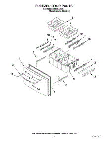 09 - Freezer Door Parts parts for Kitchenaid Refrigerator KFIS25XVMS7 from AppliancePartsPros.com
