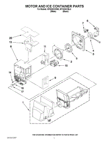 04 - Motor And Ice Container Parts parts for Kitchenaid Refrigerator KFIS25XVWH5 from AppliancePartsPros.com