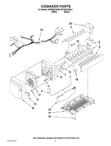 05 - Icemaker Parts parts for Kitchenaid Refrigerator KFIS25XVWH5 from AppliancePartsPros.com