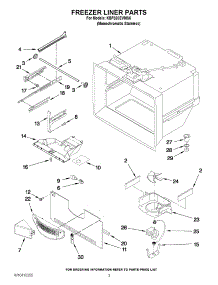 02 - Freezer Liner Parts parts for Kitchenaid Refrigerator KBFS20EVMS6 from AppliancePartsPros.com
