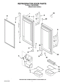04 - Refrigerator Door Parts parts for Kitchenaid Refrigerator KBFS20EVMS6 from AppliancePartsPros.com