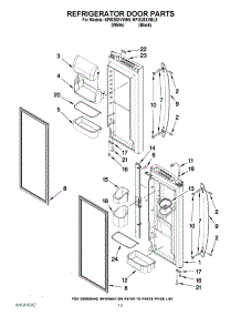 07 - Refrigerator Door Parts parts for Kitchenaid Refrigerator KFIS25XVBL5 from AppliancePartsPros.com