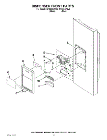 08 - Dispenser Front Parts parts for Kitchenaid Refrigerator KFIS25XVBL5 from AppliancePartsPros.com