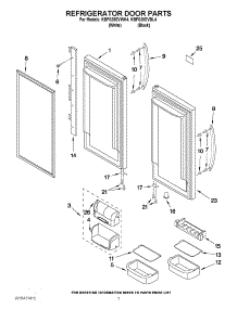04 - Refrigerator Door Parts parts for Kitchenaid Refrigerator KBFS20EVWH4 from AppliancePartsPros.com