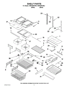 06 - Shelf Parts parts for Kitchenaid Refrigerator KBFS20EVWH4 from AppliancePartsPros.com