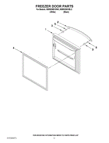 06 - Freezer Door Parts parts for Kitchenaid Refrigerator KBRS20EVWH3 from AppliancePartsPros.com