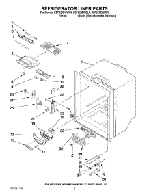 03 - Refrigerator Liner Parts parts for Kitchenaid Refrigerator KBFS25EWBL3 from AppliancePartsPros.com