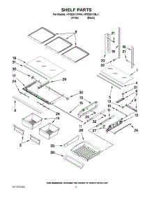 03 - Shelf Parts parts for Kitchenaid Refrigerator KFIS25XVWH4 from AppliancePartsPros.com