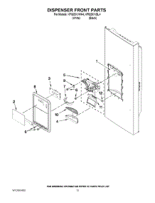 08 - Dispenser Front Parts parts for Kitchenaid Refrigerator KFIS25XVWH4 from AppliancePartsPros.com