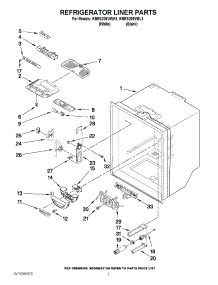 02 - Refrigerator Liner Parts parts for Kitchenaid Refrigerator KBRS20EVBL3 from AppliancePartsPros.com