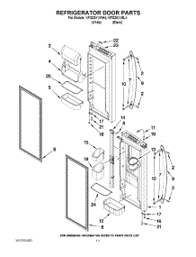 07 - Refrigerator Door Parts parts for Kitchenaid Refrigerator KFIS25XVBL4 from AppliancePartsPros.com