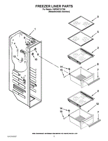 04 - Freezer Liner Parts parts for Kitchenaid Refrigerator KSF26C7XYY00 from AppliancePartsPros.com