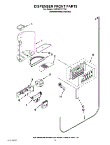 08 - Dispenser Front Parts parts for Kitchenaid Refrigerator KSF26C7XYY00 from AppliancePartsPros.com