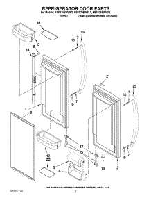 04 - Refrigerator Door Parts parts for Kitchenaid Refrigerator KBFS25EWMS3 from AppliancePartsPros.com