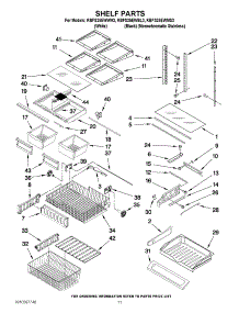06 - Shelf Parts parts for Kitchenaid Refrigerator KBFS25EWMS3 from AppliancePartsPros.com