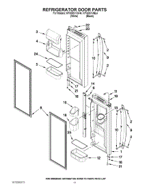 07 - Refrigerator Door Parts parts for Kitchenaid Refrigerator KFIS20XVWH4 from AppliancePartsPros.com