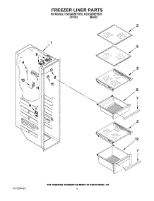 04 - Freezer Liner Parts parts for Kitchenaid Refrigerator KSO24C8EYW00 from AppliancePartsPros.com