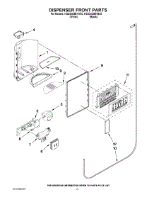 08 - Dispenser Front Parts parts for Kitchenaid Refrigerator KSO24C8EYW00 from AppliancePartsPros.com