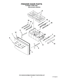 09 - Freezer Door Parts parts for Kitchenaid Refrigerator KFIS20XVMS6 from AppliancePartsPros.com