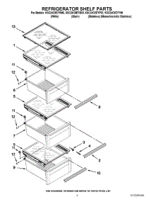03 - Refrigerator Shelf Parts parts for Kitchenaid Refrigerator KSC24C8EYB00 from AppliancePartsPros.com