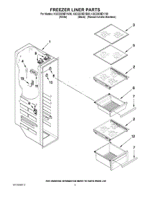 04 - Freezer Liner Parts parts for Kitchenaid Refrigerator KSC23C9EYW00 from AppliancePartsPros.com