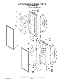 07 - Refrigerator Door Parts parts for Kitchenaid Refrigerator KFIS25XVMS6 from AppliancePartsPros.com