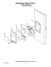 08 - Dispenser Front Parts parts for Kitchenaid Refrigerator KFIS25XVMS6 from AppliancePartsPros.com