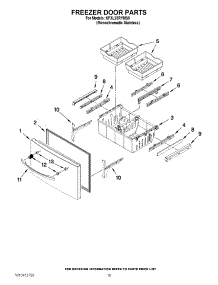 10 - Freezer Door Parts parts for Kitchenaid Refrigerator KFXL25RYMS0 from AppliancePartsPros.com