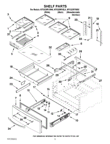 03 - Shelf Parts parts for Kitchenaid Refrigerator KFXS25RYMS0 from AppliancePartsPros.com