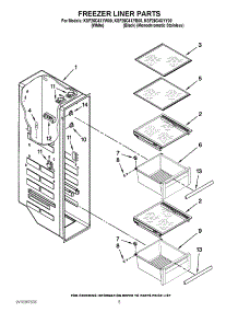 04 - Freezer Liner Parts parts for Kitchenaid Refrigerator KSF26C4XYW00 from AppliancePartsPros.com
