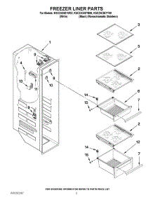 04 - Freezer Liner Parts parts for Kitchenaid Refrigerator KSC23C8EYW00 from AppliancePartsPros.com