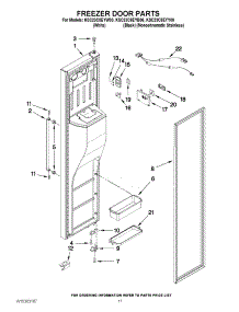 07 - Freezer Door Parts parts for Kitchenaid Refrigerator KSC23C8EYW00 from AppliancePartsPros.com
