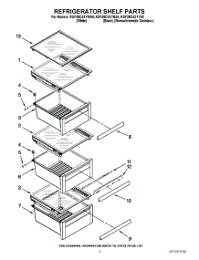 03 - Refrigerator Shelf Parts parts for Kitchenaid Refrigerator KSF26C4XYB00 from AppliancePartsPros.com