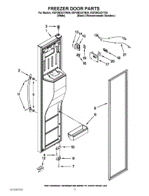 08 - Freezer Door Parts parts for Kitchenaid Refrigerator KSF26C4XYB00 from AppliancePartsPros.com