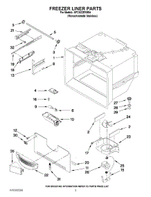 02 - Freezer Liner Parts parts for Kitchenaid Refrigerator KFCS22EVMS4 from AppliancePartsPros.com
