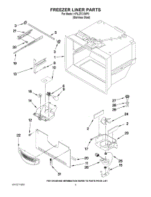 02 - Freezer Liner Parts parts for Kitchenaid Refrigerator KFIL27CXMP0 from AppliancePartsPros.com